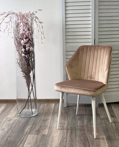 Изображение товара Стул M-City Seattle-V / 461MC05516 (бежевый велюр/белый)