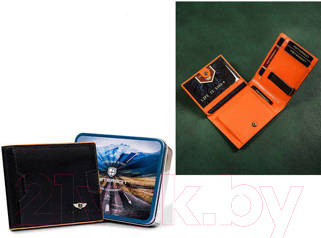Изображение товара Портмоне Peterson PTN N78 2-1-1 (черный/оранжевый)
