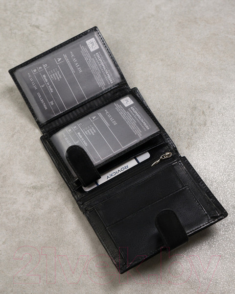 Изображение товара Портмоне Cedar 4U Cavaldi / 0001L-P-BS-RFID (черный)