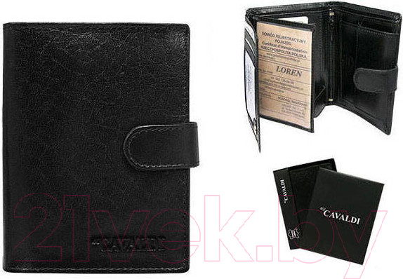 Изображение товара Портмоне Cedar 4U Cavaldi / 0001L-P-BS-RFID (черный)