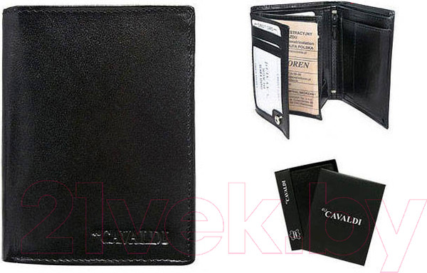 Изображение товара Портмоне Cedar 4U Cavaldi / 0001-P-BS-RFID (черный)
