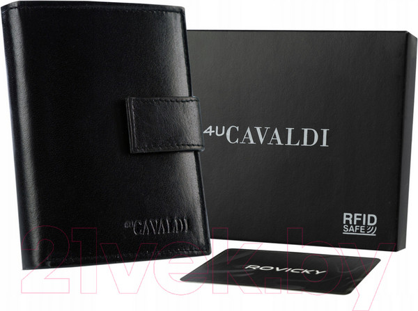 Изображение товара Портмоне Cedar 4U Cavaldi / 0104L-P-BS-RFID (черный)
