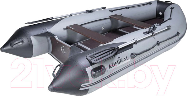 Изображение товара Надувная лодка Адмирал АМ-360 S серый/черный