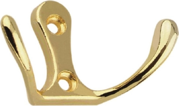 Изображение товара Крючок для одежды Trodos ZY-110М 2-рожковый сплав ЦАМ (золото)