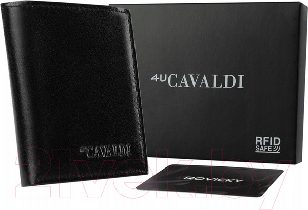 Изображение товара Портмоне Cedar 4U Cavaldi / 0720-P-BS-RFID (черный)