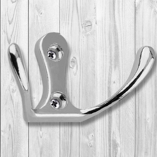 Изображение товара Крючок для одежды Trodos ZY-110М 2-рожковый сплав ЦАМ (хром)