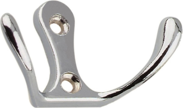 Изображение товара Крючок для одежды Trodos ZY-110М 2-рожковый сплав ЦАМ (хром)