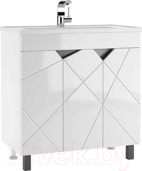 Изображение товара Тумба под умывальник Домино Absolute 80 Vector без ящика / DV6604T