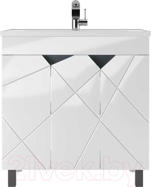 Изображение товара Тумба под умывальник Домино Absolute 80 Vector без ящика / DV6604T