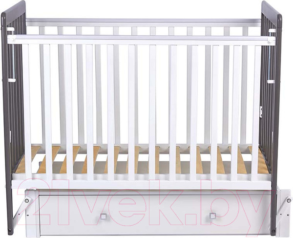 Изображение товара Детская кроватка Фея 328-01 / 0003162-19 (белый/графит)