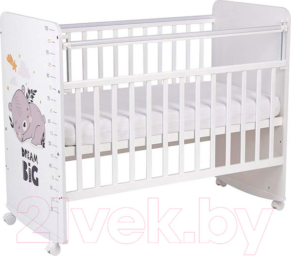 Изображение товара Детская кроватка Фея Спящий мишка 702 / 0002757.9.17 (белый)