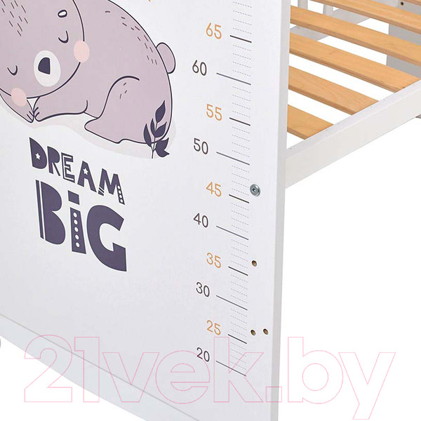 Изображение товара Детская кроватка Фея Спящий мишка 702 / 0002757.9.17 (белый)