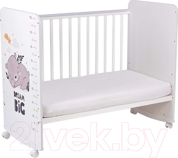 Изображение товара Детская кроватка Фея Спящий мишка 702 / 0002757.9.17 (белый)