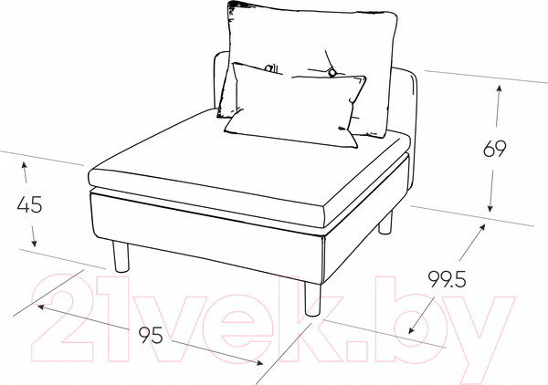 Изображение товара Модуль мягкий Mio Tesoro Линту Lintu Ach (Prince Camel)
