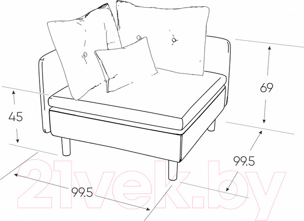 Изображение товара Модуль мягкий Mio Tesoro Линту Lintu Rog (Prince Ash)