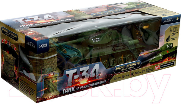 Изображение товара Радиоуправляемая игрушка Автоград Танк Т34 99869 / 9868198