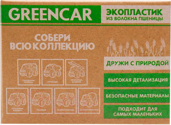 Изображение товара Автомобиль игрушечный Funky Toys Эко-машинка. Городская техника / FT0278073 (белый/зеленый)