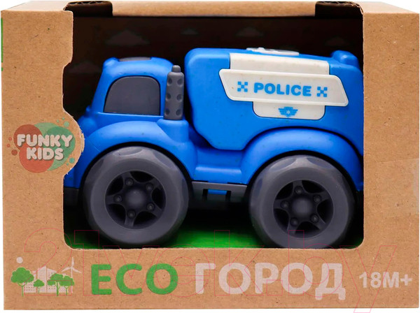 Изображение товара Автомобиль игрушечный Funky Toys Эко-машинка. Полиция / FT0278077 (синий)