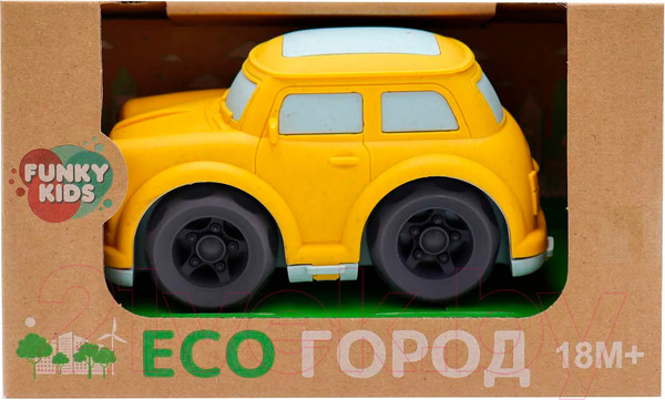 Изображение товара Автомобиль игрушечный Funky Toys Эко-машинка / FT0304318-2 (желтый)