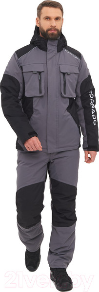 Изображение товара Костюм для охоты и рыбалки Huntsman Торнадо Breathable до -15°C (р-р 44-46/170-176, серый)
