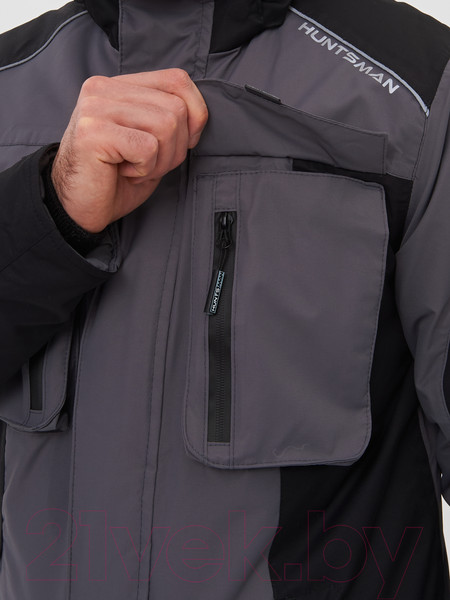 Изображение товара Костюм для охоты и рыбалки Huntsman Торнадо Breathable до -15°C (р-р 52-54/182-188, серый)