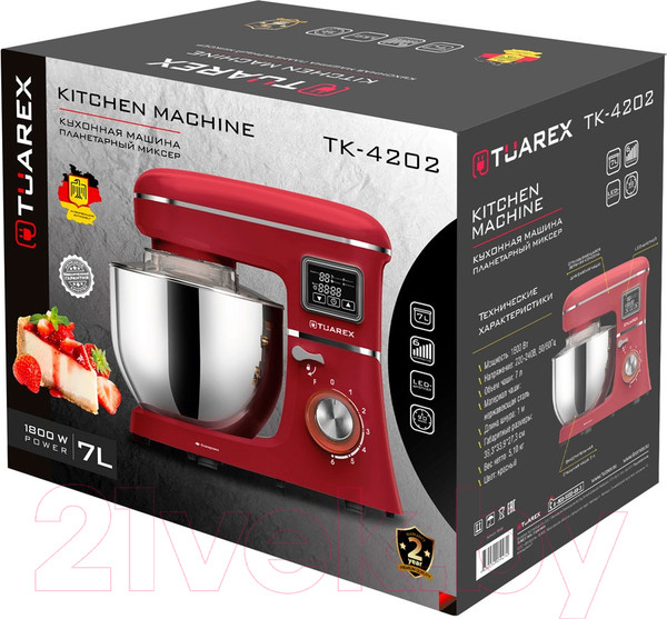 Изображение товара Миксер стационарный Tuarex TK-4202 (красный)