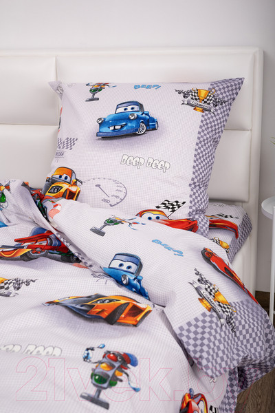 Изображение товара Комплект постельного белья Milanika Старт 1.5сп подростковый с наволочкой 70x70 (бязь)