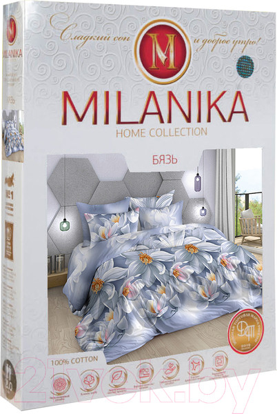Изображение товара Комплект постельного белья Milanika Рената 1.5сп (бязь)