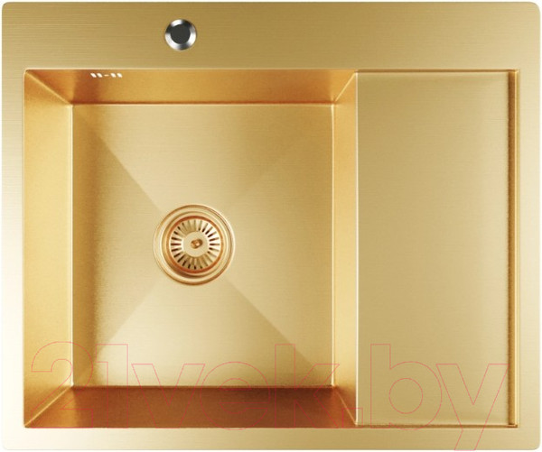Изображение товара Мойка кухонная Mixline Pro 552924 (золото, с сифоном)