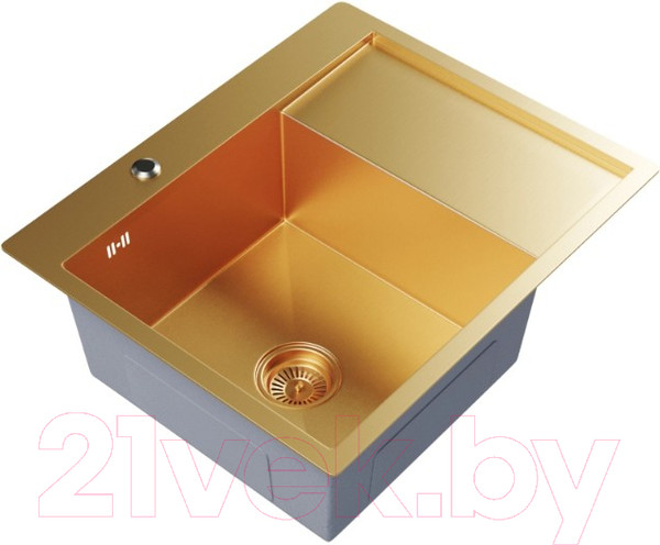 Изображение товара Мойка кухонная Mixline Pro 552924 (золото, с сифоном)