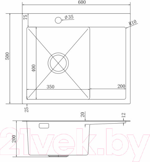 Изображение товара Мойка кухонная Mixline Pro 552924 (золото, с сифоном)