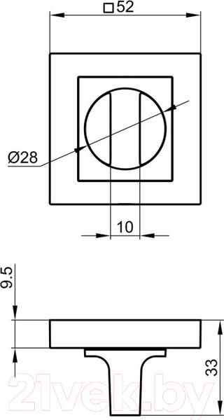 Изображение товара Фиксатор дверной защелки Border 489.60 (черный)