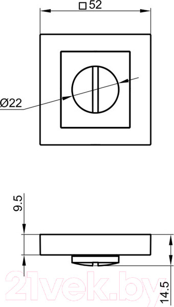 Изображение товара Фиксатор дверной защелки Border 489.60 (черный)