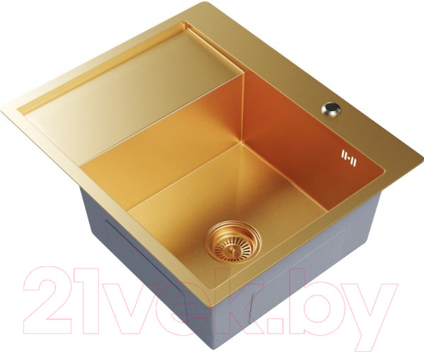 Изображение товара Мойка кухонная Mixline Pro 552927 (золото, с сифоном)