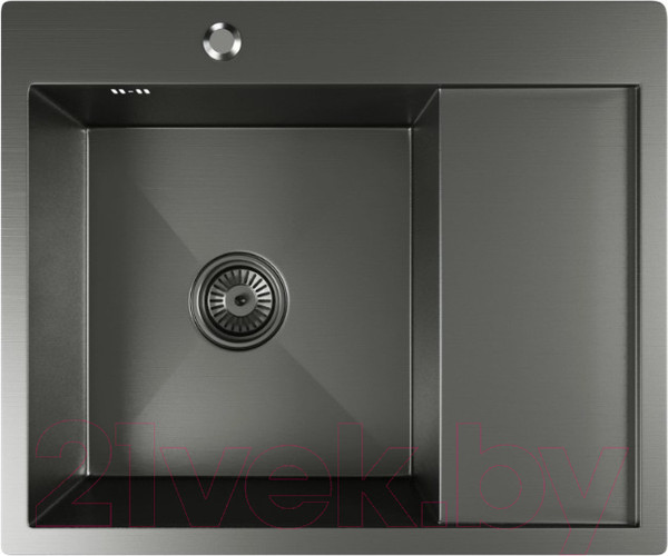 Изображение товара Мойка кухонная Mixline Pro 552926 (черный графит, с сифоном)