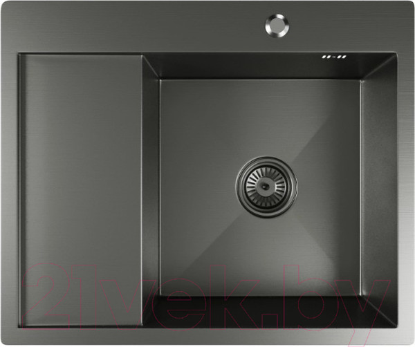 Изображение товара Мойка кухонная Mixline Pro 552929 (черный графит, с сифоном)