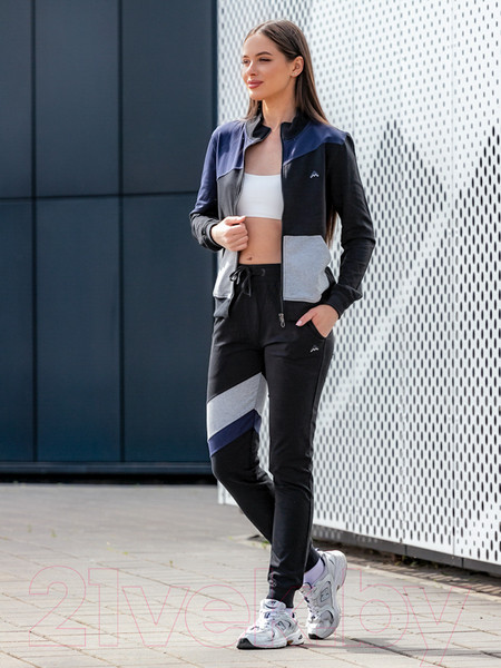 Изображение товара Спортивный костюм Isee FN-55719 (р.44, черный/синий)