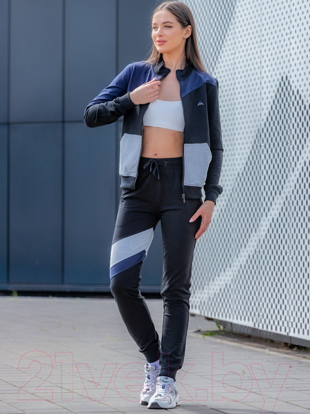 Изображение товара Спортивный костюм Isee FN-55719 (р.44, черный/синий)