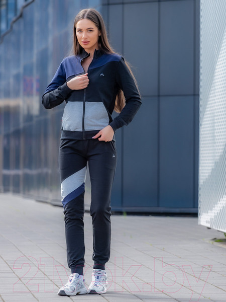 Изображение товара Спортивный костюм Isee FN-55719 (р.44, черный/синий)