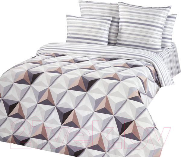 Изображение товара Комплект постельного белья Milanika Графика Семейный (поплин)