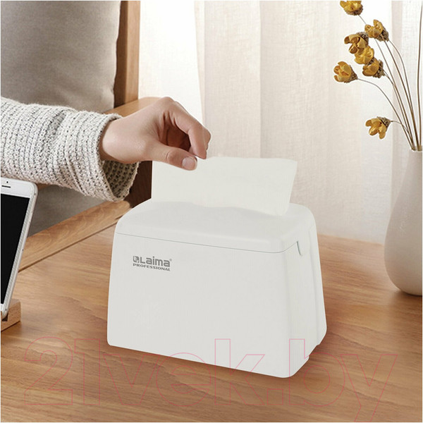 Изображение товара Диспенсер для салфеток Laima Original 605771 (белый)