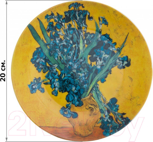 Изображение товара Декоративная тарелка Elan Gallery Ирисы в вазе / 420259