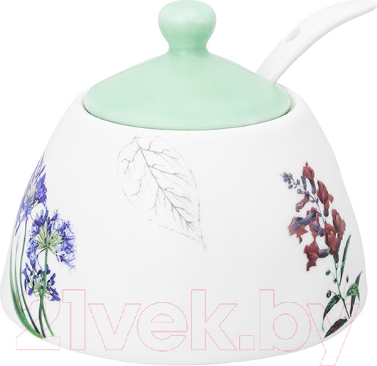 Изображение товара Сахарница Elan Gallery Ботанический атлас с ложкой / 540797