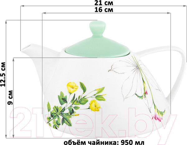 Изображение товара Заварочный чайник Elan Gallery Ботанический атлас / 540798