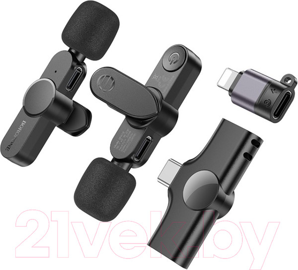 Изображение товара Микрофон Borofone BFK12 iPhone/Type-C (черный)