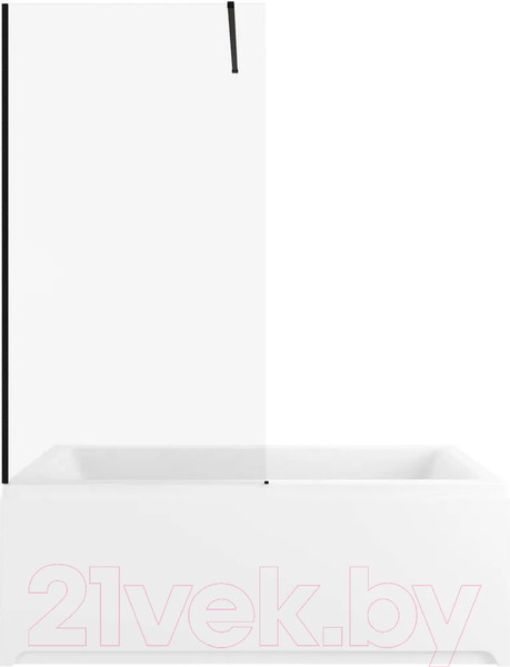 Изображение товара Стеклянная шторка для ванны Allen Brau Infinity 3 3.21063.BBA / 323855 (черный браш)