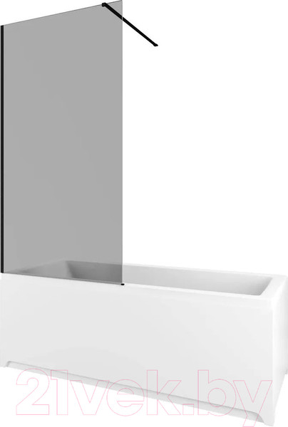 Изображение товара Стеклянная шторка для ванны Allen Brau Infinity 3 3.21064.BBA.T / 323856 (черный браш)