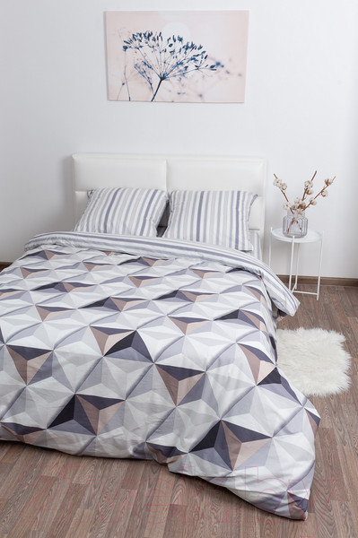 Изображение товара Комплект постельного белья Milanika Графика 1.5сп (поплин)