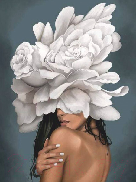 Изображение товара Картина Stamion Шляпка из пионов (40x60см)