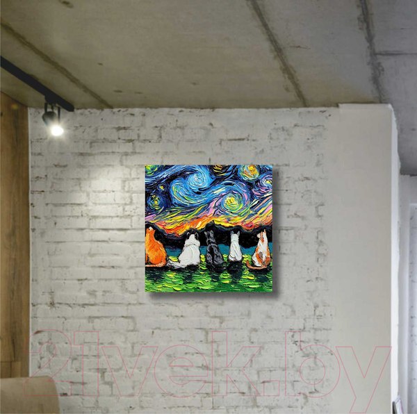 Изображение товара Картина Stamion Звездная коть (40x40см)